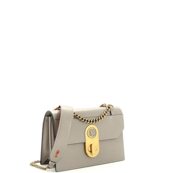 Christian Louboutin Elisa Shoulder Bag Leather Small Gray - Picture 2 of 7